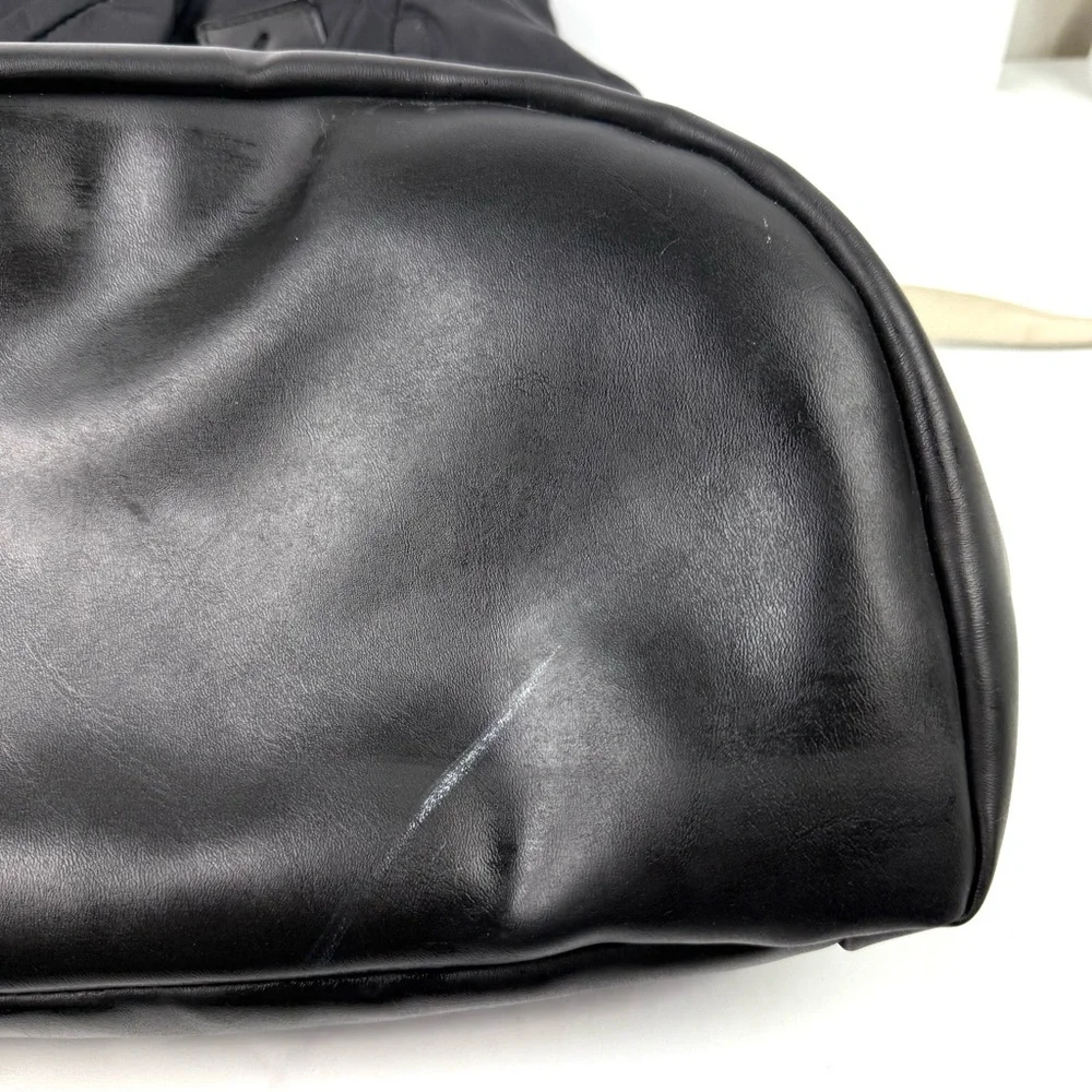 Vintage Lacoste Backpack‎ Large Black Nylon Drawstring Rucksack